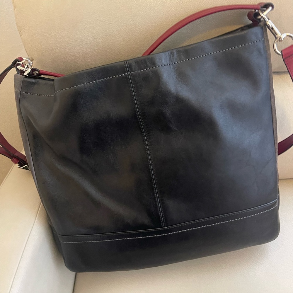 Coach Patchwork Leather & Suede Purse w/Silver Hardware in EXCELLENT CONDITION! - Picture 4 of 14